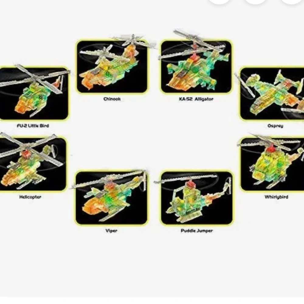 Laser pegs mini helicopter set new in sealed box